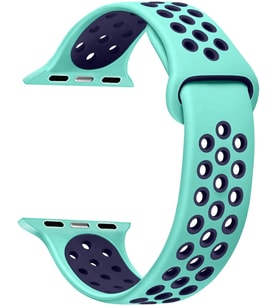 Apple Watch Series 2 38mm için Kordon Rainbow Band Yeşil Lacivert [Watch Series 2 38mm ile Uyumlu Kordon - Yeşil Lacivert]