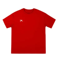 %100 Pamuk Oversize Basic T-Shirt LATUS KIRMIZI