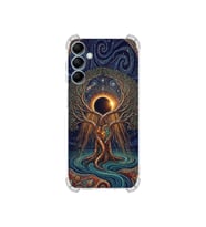 PrintiFy Samsung Galaxy M15 ile Uyumlu Simya Serisi Kozmik Denge Tasarımlı Uv Baskılı Köşe Korumalı Antişok Kılıf