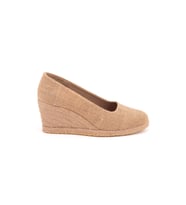 Gerçek Elişi Hasır Keten Espadril Dolgu Topuk Handmade (Hasır Sarı)