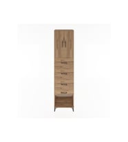 Hyperion Dolap 2 Raflı 4 Çekmeceli 2 Kapaklı 60x44x243 Çam-Çam