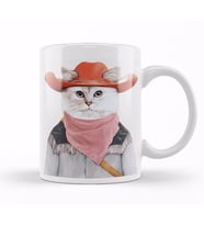 Kedi Rodeo Cat Kupa Bardak Porselen