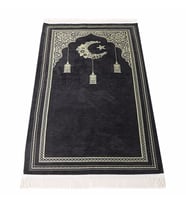 Ramadan Kerim  Şönil Seccade Siyah 68x110 cm - 330 gr