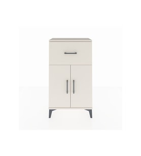 Arges Komodin Tek Raflı Tek Çekmeceli 2 Kapaklı 60x30x106 Aytaşı-Aytaşı