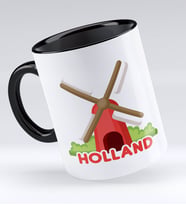 Bk Gift Holland Tasarımlı Siyah Kupa Bardak - Model 1