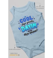 Cool Diye Yazılır Dayım Diye Okunur Sıfır Kol Bebek Zıbını %100 Pamuk