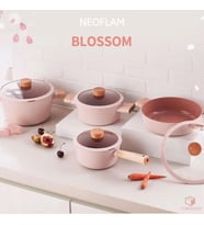 Neoflam Blossom Alüminyum Döküm 18 Cm Pembe Sos Tenceresi