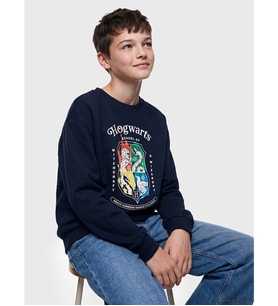 LCW Kids Lacivert Harry Potter Baskılı Erkek Çocuk Sweatshirt