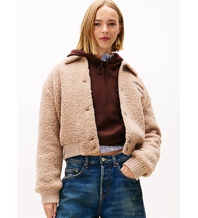 Tommy Hilfiger TJW Kürk Dokulu Kolej Stili Kadın Kahverengi Ceket DW0DW21666GUQ