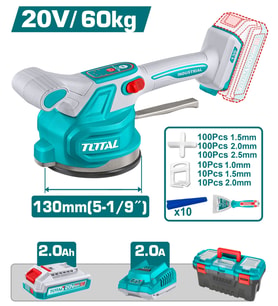TOTAL LI-ION AKÜLÜ TİTREŞİMLİ SERAMİK DÖŞEME TTVLI20018E