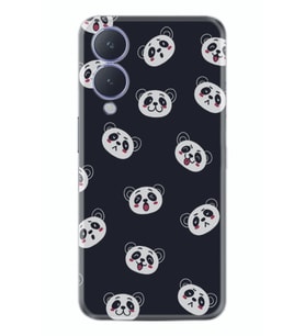 Vivo Y17s Kılıf Silikon Desen Özel Seri Panda Suratları 1773