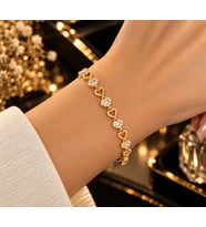 Canselle Xuping Kalite Gold Renk Kalp Figürlü Kadın Bileklik