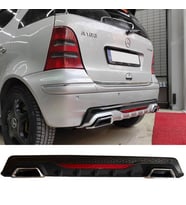 Mercedes A160 Difüzör Arka Tampon Eki 2 Egzoz Çıkışlı Siyah