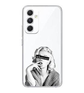 Samsung Galaxy A54 Uyumlu Marilyn Monroe Desenli Şeffaf Telefon Kılıfı