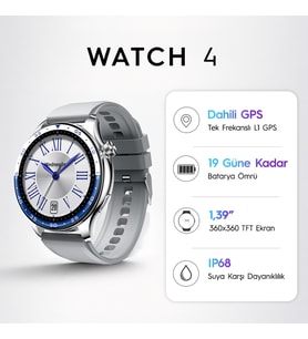 Tecno Watch 4 Akıllı Saat Gri (Tecno Türkiye Garantili)