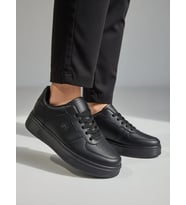 Unisex Spor Ayakkabı Rahat Yumuşak Taban Kaymaz Günlük Bağcıklı Sneaker 408 (Siyah)
