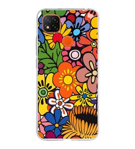 PrintiFy Xiaomi Redmi 10A ile Uyumlu 1mm Slim Fit Retro Colors 2 Baskılı Şeffaf  Kılıf