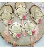 30 Adet İşlemeli Pleksi Nazar Dualı Nikah Şekeri-