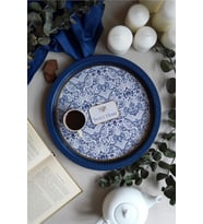 Azulejos Sweet Home Desenli Yuvarlak Tepsi 32 Cm (Azulejos Sweet Home)