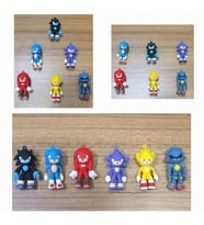 The Hedgehog 6lı Set kirpi Sonic oyuncak 7 cm