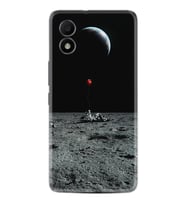 TCL 303 Kılıf Silikon Desen Özel Seri Astronoot Red Baloon 1608