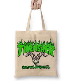 Green Thrasher Logo Bez Çanta Uzun Saplı