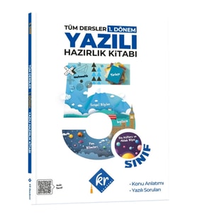5. Sınıf Tüm Dersler 1. Dönem Yazılı Hazırlık Kitabı KR Akademi Yayınları