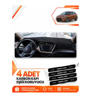 HYUNDAİ İ20 (2014-2020) Uyumlu Ön Torpido Koruma Kılıfı Halısı - Siyah