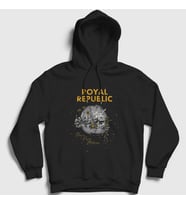 Presmono Unisex Siyah Madness Royal Republic Kapüşonlu Sweatshirt 384280tt