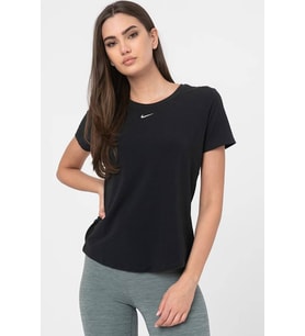 Nike Dri Fit UV One Luxe Women's T-shirt Top Kadın Reflektörlü Koşu Antrenman Tişörtü Siyah