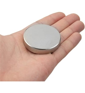 Adet 50x10 mm Yuvarlak Güçlü Neodyum Mıknatıs (Çap 50mm Kalınlık 10mm)