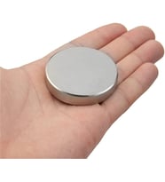 Adet 50x10 mm Yuvarlak Güçlü Neodyum Mıknatıs (Çap 50mm Kalınlık 10mm)