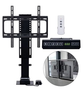 Powermaster 32-57 İnç Ayarlanabilir Yükseklik Uzaktan Kumandalı Lcd Led TV Kaldırma Aparatı Lift Asansörü 80 Kg Taşır