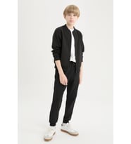 Erkek Çocuk Basic Jogger Paça Okul Eşofman Altı AK-2350 (Siyah)