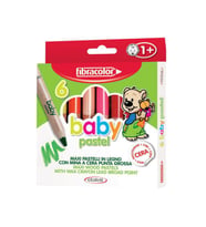 Fibracolor Baby Pastel 1+ Yaş Bebekler İçin Kalın Pastel Kalem 6 Renk 