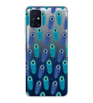 PrintiFy Samsung Galaxy M31s ile Uyumlu 1mm Slim Fit Nazar Boncuğu 4 Baskılı Şeffaf  Kılıf