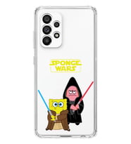 Samsung Galaxy A33 Uyumlu Sunger Bob Star Wars Desenli Şeffaf Telefon Kılıfı