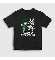 Presmono Unisex Çocuk Siyah Izuku Anime Boku No Hero Academia T-Shirt 128711tt