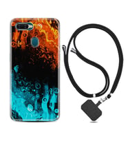 Oppo A5S A15 A16 A54 A55 A73 A74 Kılıf Boyun Askılı Silikon Orange Blue Color 1665