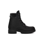 Ayakmod Haki İçi Polarlı Hakiki Deri Unisex Bot 90001-9 (DUMAN-SIYAH)