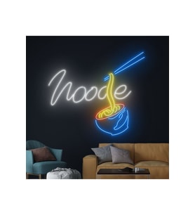 Noodle Yazılı ve Şekilli Neon Tabela