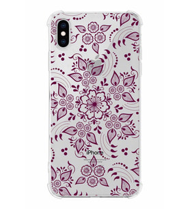 Apple iPhone XS Max Uyumlu Köşe Korumalı Antişok Kapak Nostalji Desen Tasarımlı Şeffaf  Kılıf