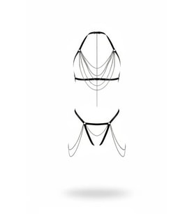 Mulvxbrf Brf02 Siyah Harness Takım Çok Katmanlı Zincir Detaylı - Brf1065 (Mulvix)