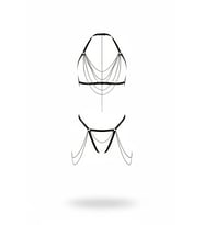 Mulvxbrf Brf02 Siyah Harness Takım Çok Katmanlı Zincir Detaylı - Brf1065 (Mulvix)