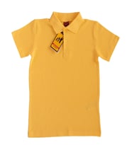 Kız Çocuk Okul Tarz %100 Pamuk T-Shirt -5-17 Yaş AG006 ANGELOS GIRLS (Sarı)