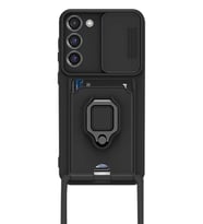 Newface Samsung Galaxy S23 Plus Kılıf Zuma Kartvizitli Yüzüklü Silikon - Siyah