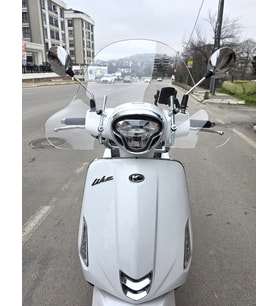 MOTOCAM Kymco Like 50 Ön Cam 2009-2023 Model 43cm Şeffaf Renkli 4mm APARATSIZ
