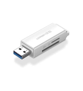 Ugreen USB 3.0 SD ve Micro SD Kart Okuyucu, Beyaz