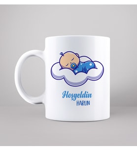 HoşGeldin Bebek Tasarımlı Kupa Kişiye Özel