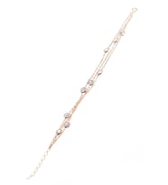 Söğütlü Silver Gümüş rose sıra taşlı bileklik